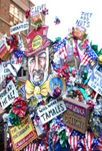 Krewe Of Mid City New Orleans Parade Satirical Float Depicting C. Ray Nagin, New Orleans Mayor 2006.