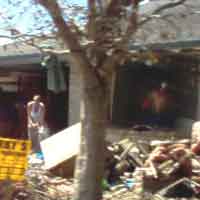 Ghost watch the construction and repairs in a flooded New Orleans Home, sent to us by Todd Falgout.