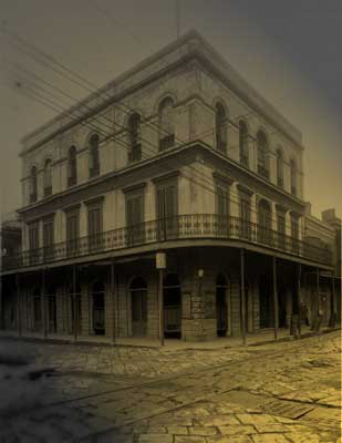 The Lalaurie House ghosts are waiting for you to photgraph them ... French Empire house of Madame Lalaurie. French Architect Pierre Edouard Trastour. Madame Lalaurie use the house to torture, murder and ghastly scientific experimentation on her slaves. In 1834 her elderly cook set the house on fire to end the horrific ordeals. When firefighters and towns paople descovered tortured manacled slaves in the attic, a angry mob ransacked the house forceing the Lalauries to flee the city. 
