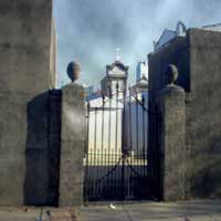 Ghost at the soaint Louis Number 2 cemetery gate, ghost photo from Michael Fagan.