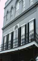 Perhaps the most famous haunted house in N'awlins.  In 1834 a fire broke out in the kitchen.  When authorities arrived, they found the top floor entrance barred.  Upon breaking through  they found tortured and mutilated slaves, chained and bound, both dead and alive.  Hideous scientific experiments had been performed on these slaves by Dr. and Madame Lalaurie that, upon reading, made our stomachs turn.  For many years stories of black slave ghosts roaming the hallways were circulated and the house went through many transformations since no one wanted anything to do with a house where such vile things had taken place.  Now the home has been restored to its original beauty and the stories of ghosts have been quieted. 