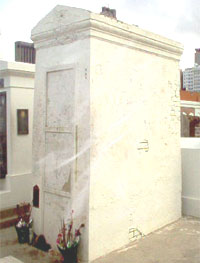 Marie Laveau's ghost at her tomb says vistor to the cemetery Ginger Smith.
