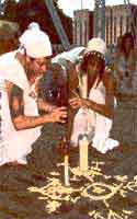 La Source Ancienne Ounfo help their Manbo Sallie Ann Glassman welcome friends and visitors to the annual celebration and headwashing ritual in honor of the most famous Voodoo priestess New Orleans has ever known, the celebrated Marie Laveau.